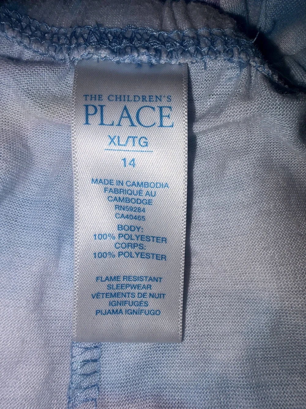 The Children's Place Light Blue Sleepwear Top And Bottom